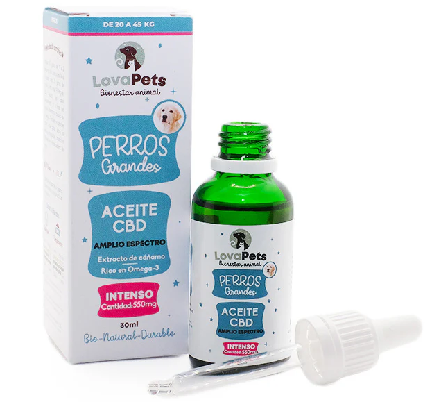 Aceite CBD para perros grandes intenso 30ml LovaPets